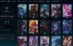 lol Esmeralda, 58 Skins,6 Lendária, 1 Mítica, Lvl 174,27K Ea - League of Legends