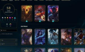 lol Esmeralda, 58 Skins,6 Lendária, 1 Mítica, Lvl 174,27K Ea - League of Legends