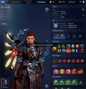 Conta Mir4 Guerreiro Lvl 83 116k power, 1 armadura épica+7
