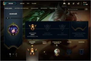 Conta ouro 1 com 1 skin e 24 champs - League of Legends LOL