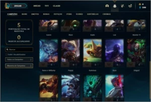 Conta ouro 1 com 1 skin e 24 champs - League of Legends LOL