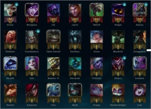 Conta lol Platina 5 17skins 52hamps - League of Legends
