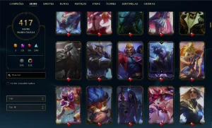 League of legends conta com 417 skins  LOL