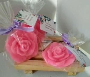 Sabonete Rosa Aberta - Artesanato e Personalizados