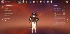 AR 50/ HU TAO + HOMA + HARPA CELESTIAL/ SERVER NA - Genshin Impact