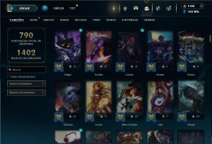 Unrnaked com TODOS os champs e 325 Skins + 92 Cromas - League of Legends LOL