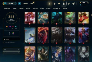 Unrnaked com TODOS os champs e 325 Skins + 92 Cromas - League of Legends LOL