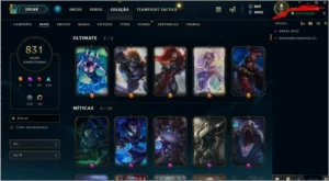 Conta League of Legend 831 Skins - League of Legends LOL