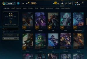 Ouro 2 com 75 Champs e 5 Skins - League of Legends LOL