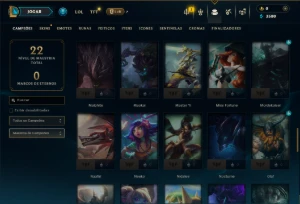 Ouro 2 com 75 Champs e 5 Skins - League of Legends LOL