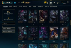 Ouro 2 com 75 Champs e 5 Skins - League of Legends LOL