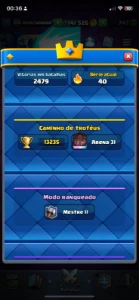 Conta De Clash Royale 13200 Trofeus Muito Boa!