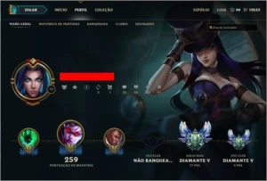 CONTA DIAMANTE COM CRIAÇÃO HEXTEC COMPLETA - League of Legends LOL
