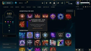 Conta LOL Esmeralda III. Todos os campeões e 187 Skins. +LoR - League of Legends
