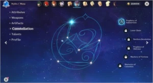 Genshin AR54 com Diluc e Mona(C1), Xiao, Childe, Qiqi e Jean - Genshin Impact