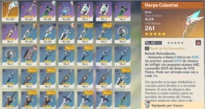 Conta Genshin Impact Ganyu + Harpa Celestial - AR16