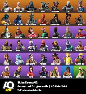 FORTNITE Conta com S5 + 42 skins