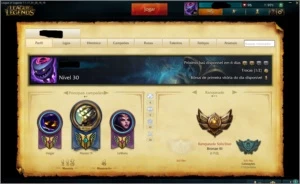 conta bronze 3,29 champs e 5 skins - League of Legends LOL