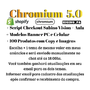 Tema Shopify Chromium Peças Automotivas + Atualizações - Others