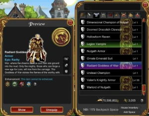 Conta Endgame -  Todos Hards Farms E Com Heromart - Adventure Quest World AQW