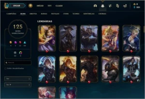 Conta prata 4 com 125 skins e 74 champs - League of Legends LOL