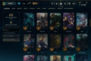 Diamante 3 com 70 Champs e 9 Skins - League of Legends LOL