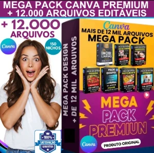 Canva + 12 mil artes editáveis + bônus