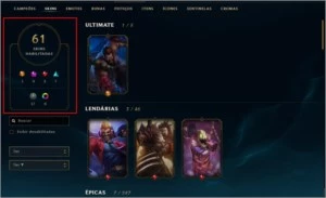 Vendo conta LEAGUE OF LEGENDS DIAMANTE 4 TODOS OS CHAMPIONS LOL