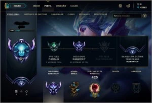 Vendo conta LEAGUE OF LEGENDS DIAMANTE 4 TODOS OS CHAMPIONS LOL