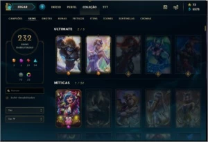 CONTA GRAND-MASTER ALL CHAMPIONS 232 SKINS - League of Legends LOL
