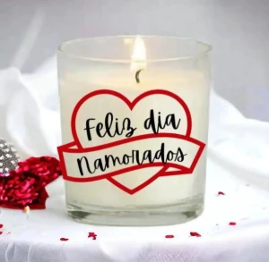 Vela Perfumada Personalizada Dia dos Namorados - Artesanato e Personalizados