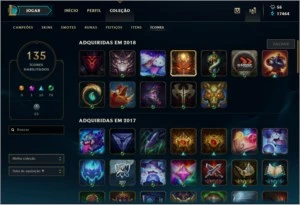 Conta lol todos os campeoes 82 Skins - League of Legends