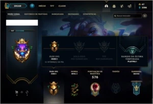 Unranked (Season Atual), todos os champs e 171 skins. - League of Legends LOL