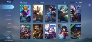 Conta do Mobile legends: Mítico V 141 skins