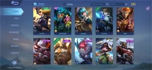 Conta do Mobile legends: Mítico V 141 skins