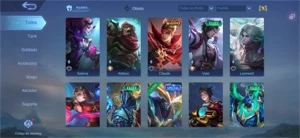 Conta do Mobile legends: Mítico V 141 skins