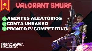 ☘️ [SMURF]Pronto para Ranqueado ✴️Conta UNRANKED✴️ Agentes A - Valorant
