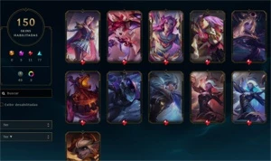 Conta Platina 4 com 149 skins - League of Legends LOL