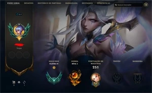 Conta Platina 4 com 149 skins - League of Legends LOL