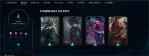 Conta Platina II Solo Duo com skins épicas - League of Legends LOL