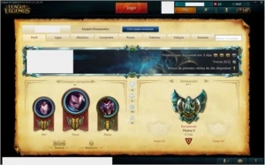 Conta (Platina V) 49Skins, 104Personagens, 58 Ícones Obtidos - League of Legends LOL