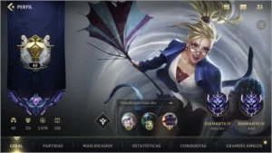 MAIN SUPORTE: DIAMANTE IV + 23 SKINS + 43 CAMPEÕES - League of Legends: Wild Rift LOL WR