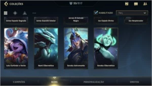 MAIN SUPORTE: DIAMANTE IV + 23 SKINS + 43 CAMPEÕES - League of Legends: Wild Rift LOL WR