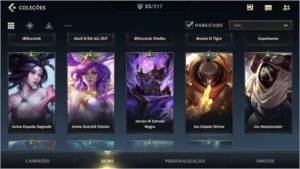 MAIN SUPORTE: DIAMANTE IV + 23 SKINS + 43 CAMPEÕES - League of Legends: Wild Rift LOL WR