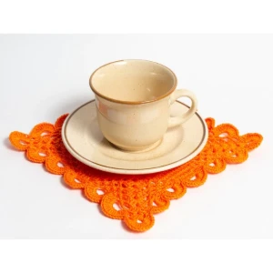 Toalhinha em crochê Orange - Artesanato e Personalizados