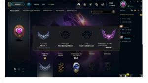 Conta LEAGUE OF LEGENDS - TIER MESTRE SEASON 2021 - UNRANKED LOL