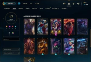 Conta unranked com 48 skins e 91 champs - League of Legends LOL