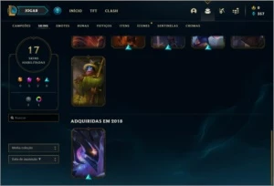 Conta unranked com 48 skins e 91 champs - League of Legends LOL