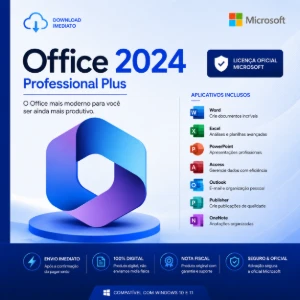 ⭐ Office 2024 Pro Plus Original + Nota Fiscal - Softwares e Licenças