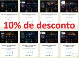 Cupom de 10% de desconto em qualquer conta - League of Legends LOL